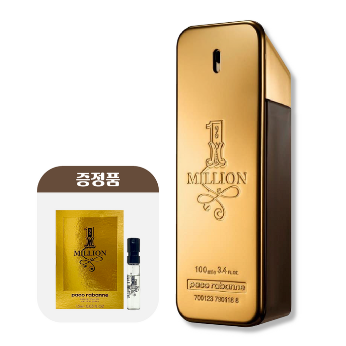 (공식수입원 제품) 파코라반 원밀리언 오드뚜왈렛 100ml (하얀색단상자박스)+원밀리언 1.5ml 샘플