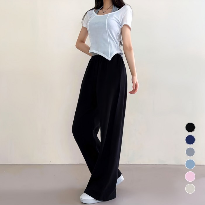 기장 수선 안해도 되는 숏, 기본, 롱 세가지 기장 트레이닝 와이드 핏 바지
