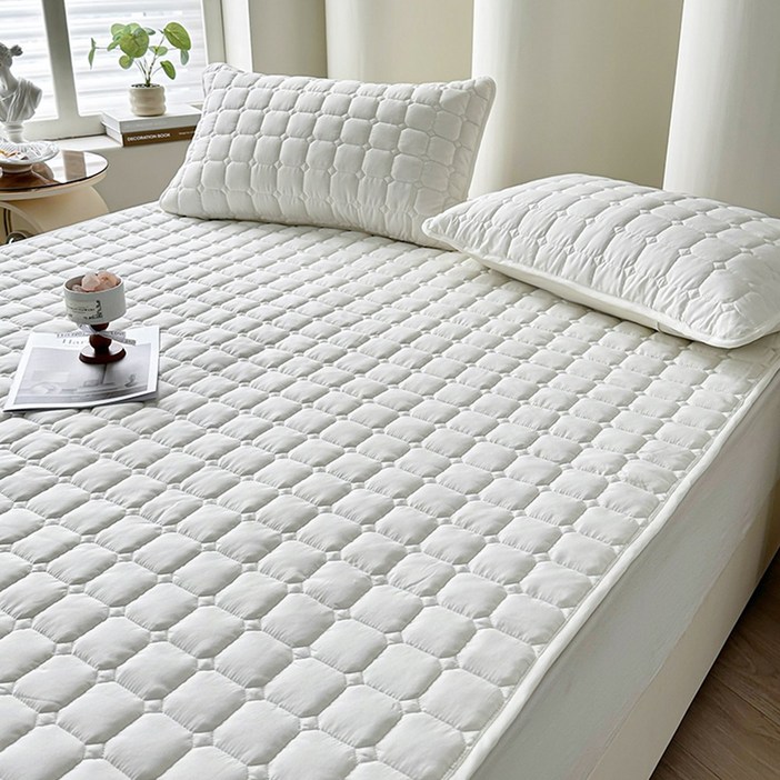 Roomxyd 침대패드 매트리스 커버 사계절 누빔 매트리스 방수커버 방수패드 고정밴드형