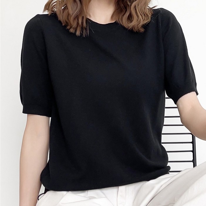 에리페 여성용 라이크 베이직 반팔 니트