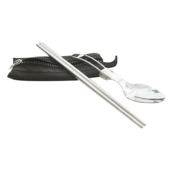 플러스핫템 휴대용 수저세트 등산 캠핑 접이식 수저세트