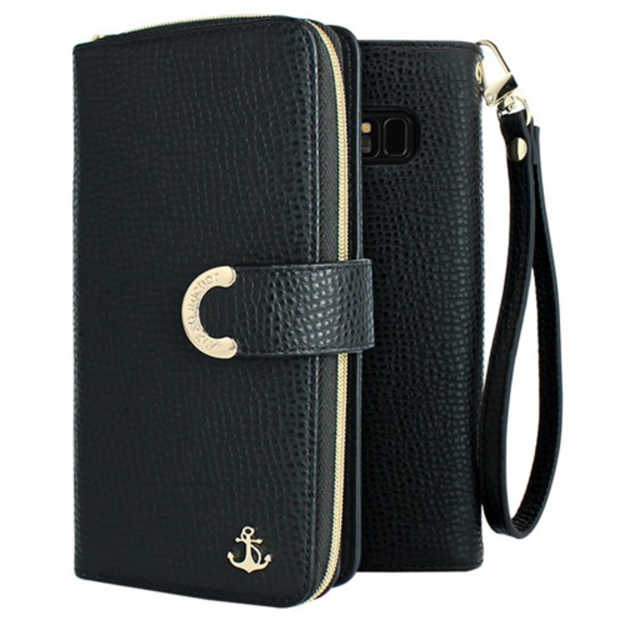 갤럭시 버디3 A156 앵커 지퍼 지갑형 다이어리 휴대폰 케이스 스트랩 포함