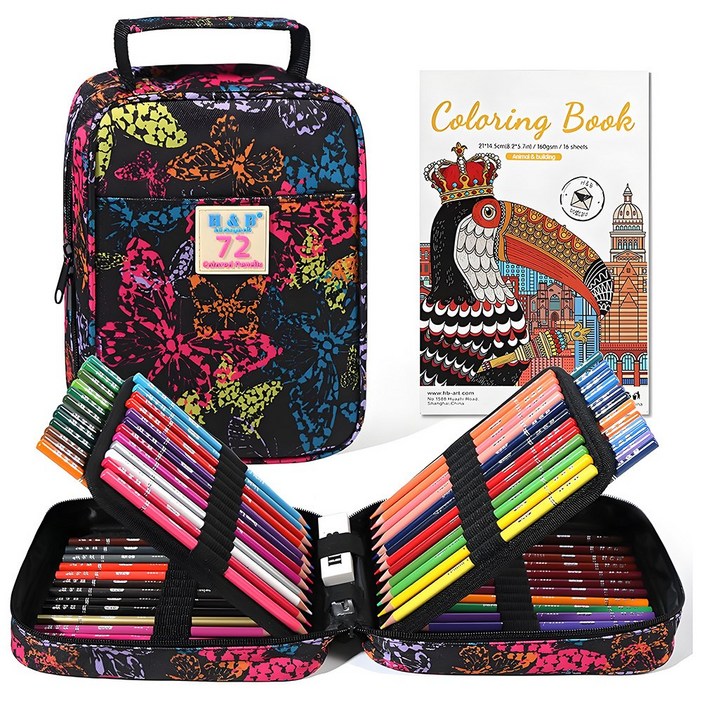 FOWOD 고품질 회화 소묘 색연필 세트 72색 120색 180색 전문가용 유성 색연필, 1세트, 72색