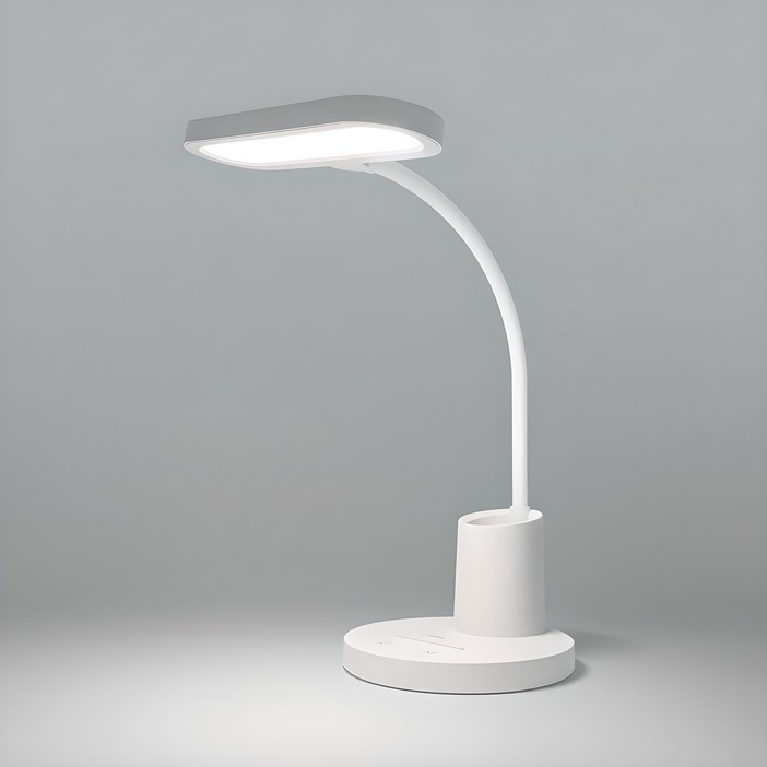 브로닉 펜홀더 LED 책상 무선 스탠드 핸드폰거치대 연필꽂이 조명