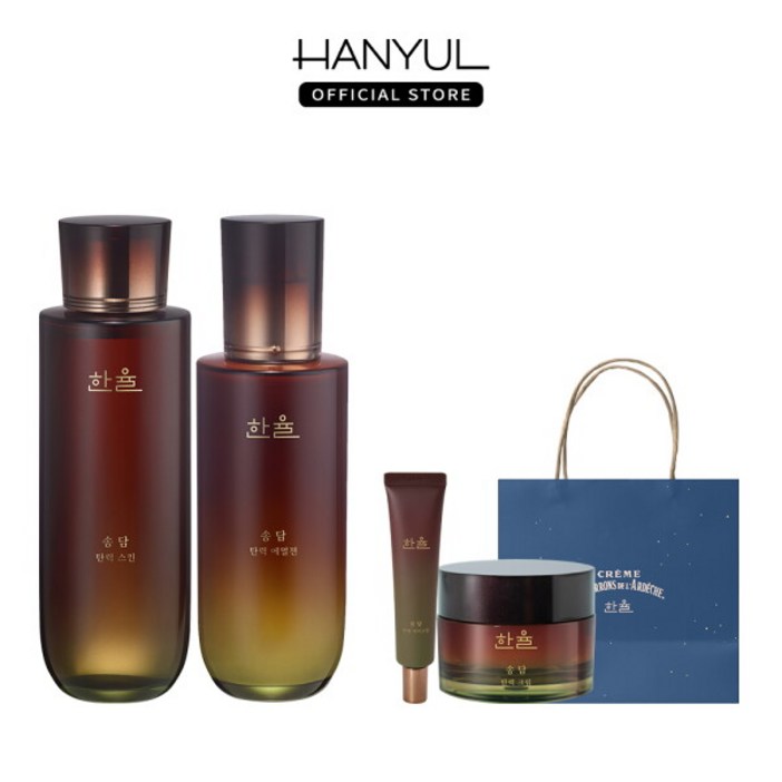 [한율] 송담 탄력 기초세트 싱글구성(스킨 150ml+에멀젼 125ml)
