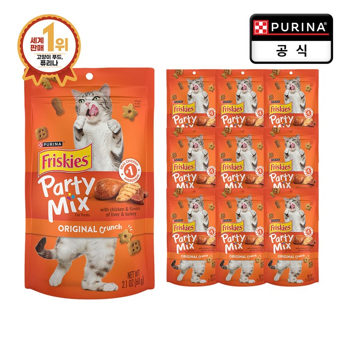 퓨리나 프리스키 파티믹스 오리지날 60g 10팩리뉴얼 스낵