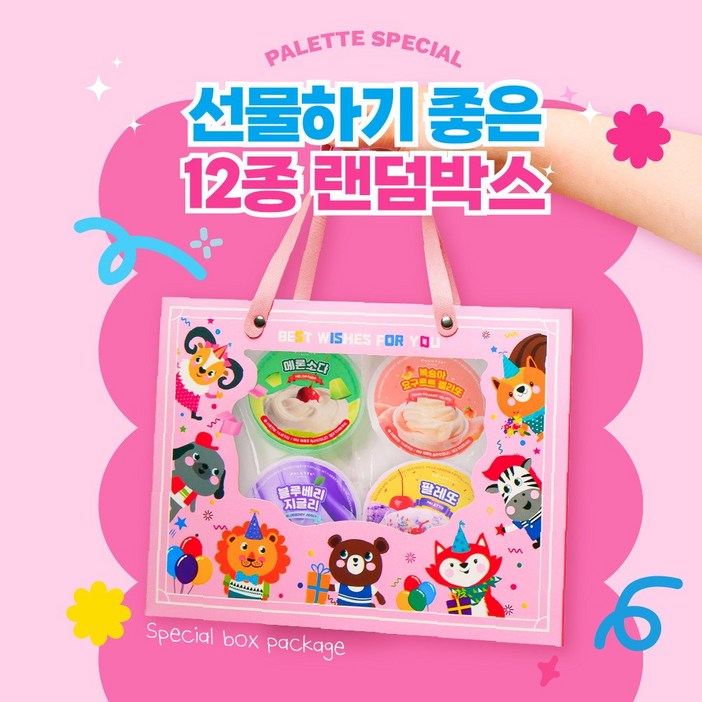 팔레트슬라임 12종 선물세트 랜덤박스 패키지, 1개, 1.5kg, 가정의달 선물세트