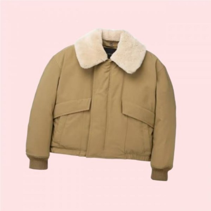 질스튜어트뉴욕 24FW 베이지 디테쳐블 무스탕 카라 패딩 자켓 점퍼 잠바 파카 구스다운 아우터자켓 재킷 아우터 JNJU4D113I2 4287559