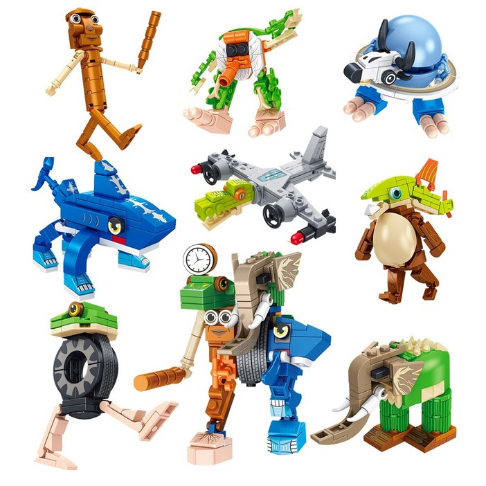 이탈리안 브레인롯 Italian brainrot 합체 캐릭터 블록 NO.7266 B0708, NO.7266, 1개