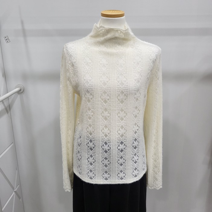 밸리걸 레이스하프넥니트(611720)