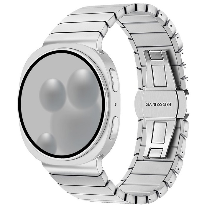 아이메이드잇 갤럭시워치 호환 링크 브레이슬릿 스트랩 밴드, 실버, 1개