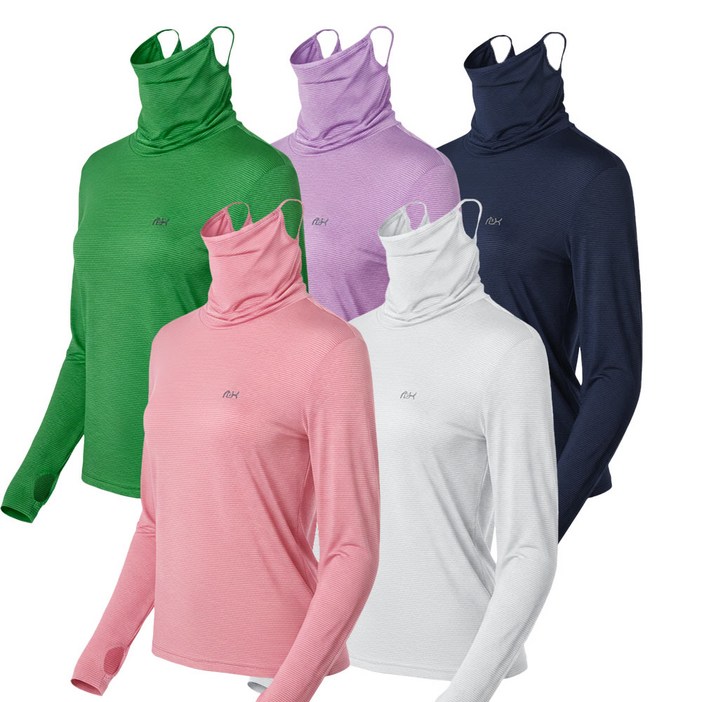 11 여름 여성 엄지홀 마스크 티셔츠 쿨 냉감 티 작업복 긴팔 골프이너웨어