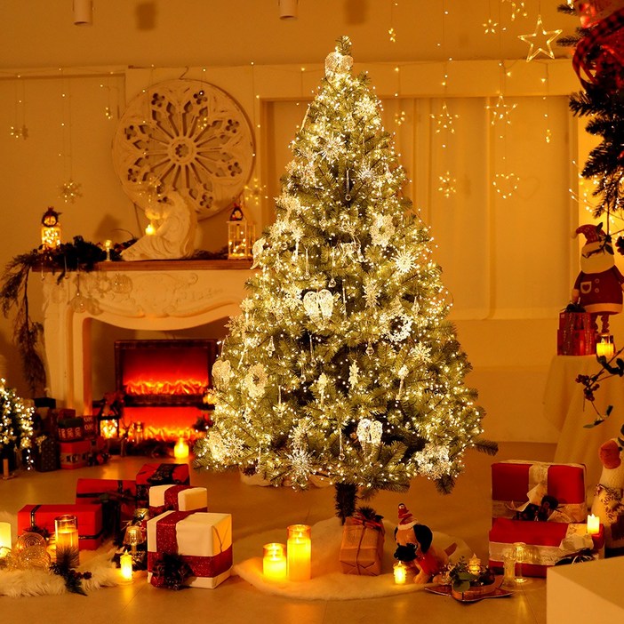 크리스마스 트리 크리스탈 아이씨클 오너먼트 장식 세트