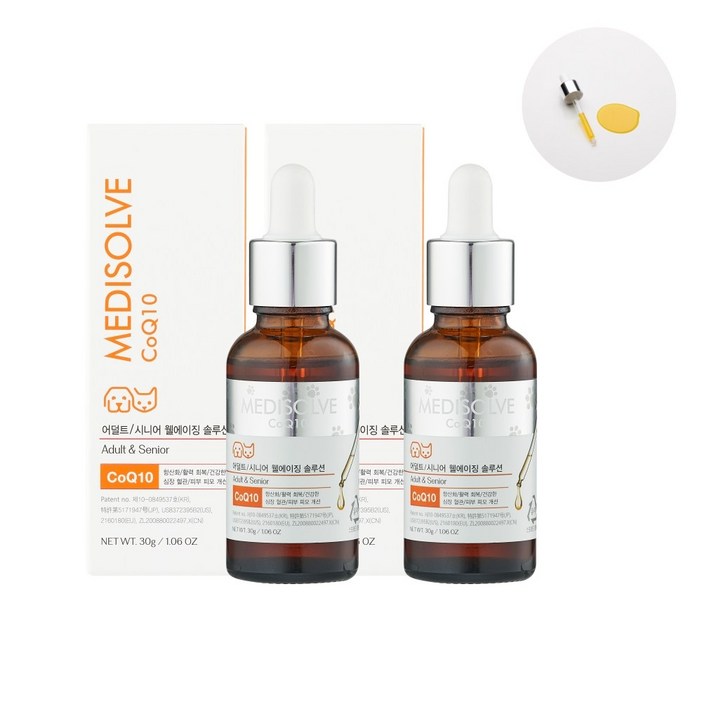 메디솔브 코큐텐 30g 강아지 고양이 영양제 강아지심장 강아지기관지, 2개