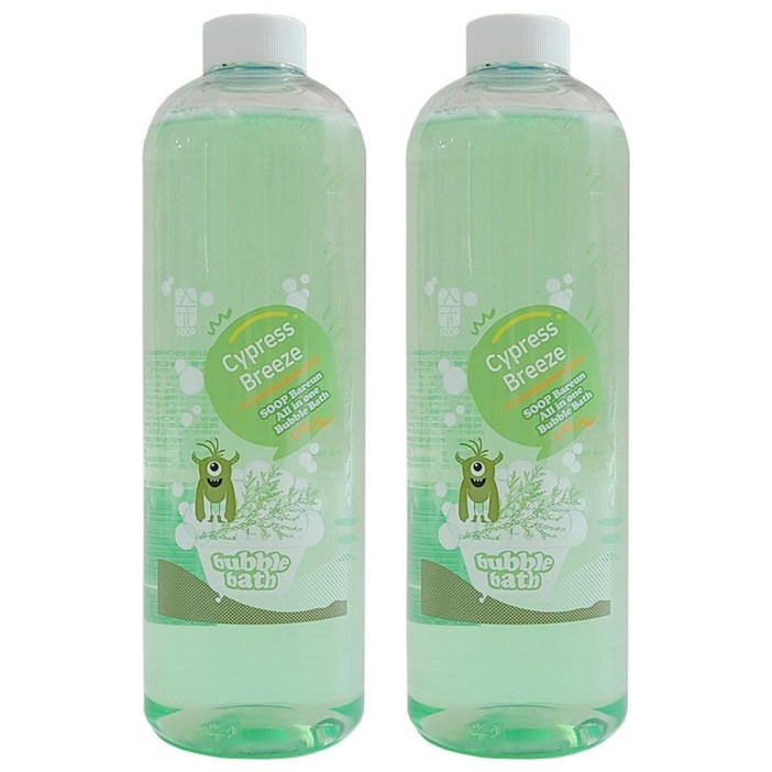 숲바른 버블바스 편백브리즈(편백향), 2개, 1L