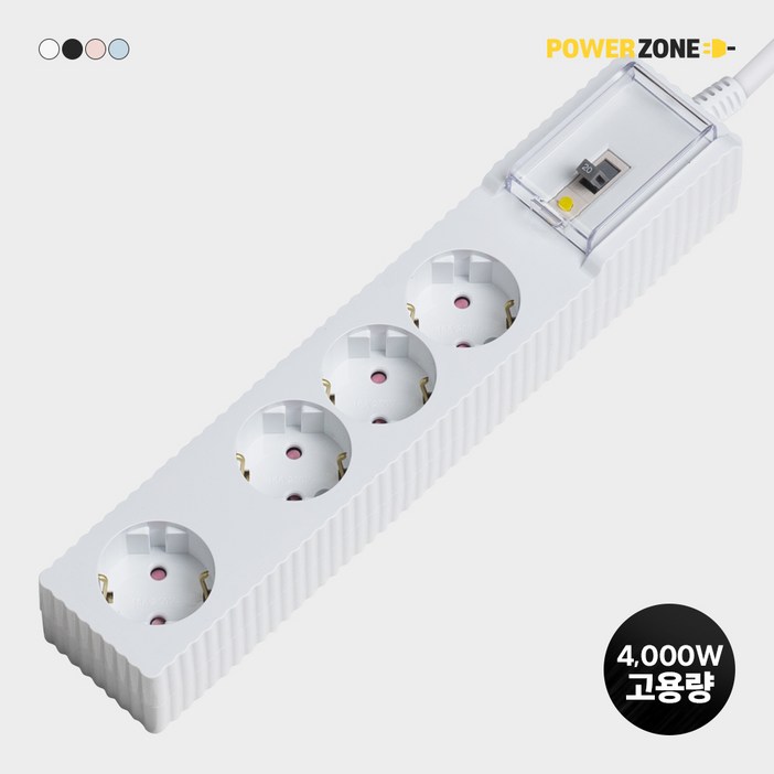파워존 4000W 국산 고용량 웨이브 멀티탭 누전차단 4구 50cm 1.5m 3m 5m 7m, 1개 파워존 4000W 국산 고용량 웨이브 멀티탭 누전차단 4구 50cm 1.5m 3m 5m 7m, 1개