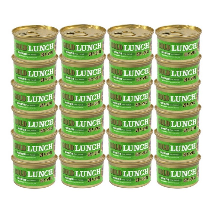 프리미엄 골드 런치캔 헤어볼 24개 고양이 간식캔, 헤어볼, 80g, 24개