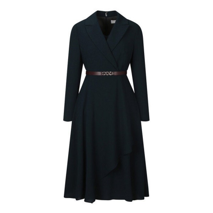 베스띠벨리 여성용 레이어드 정장 스타일 랩 원피스 BJOAI2511