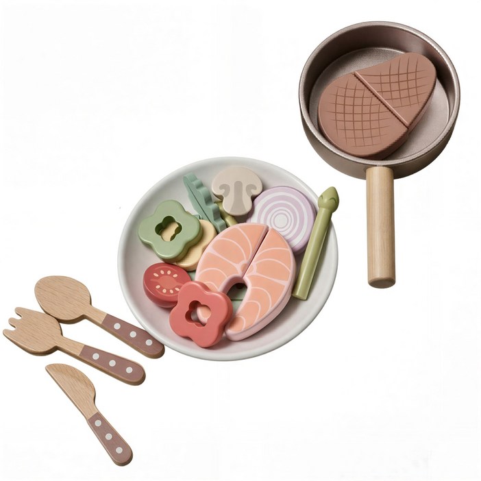 피에스타 원목 소꿉놀이 스테이크 세트