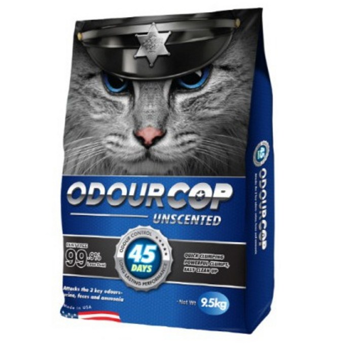 오더캅 실버 무향 9.5kg 고양이 모래, 9.5kg, 4개, 실버 무향