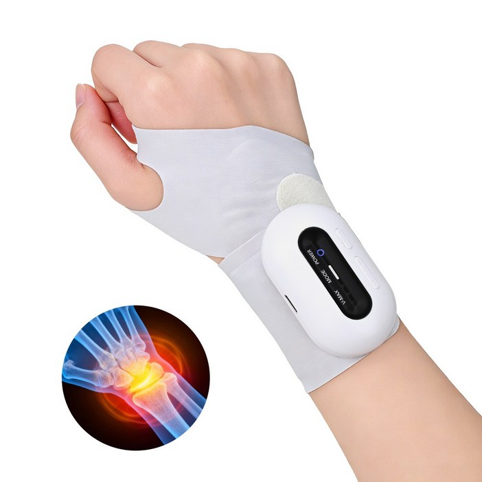 PERFFIER 레드라이트 온열 찜질 저주파 손목 마사지기 EMS 무선 손목보호대 아대 양손용 안마기