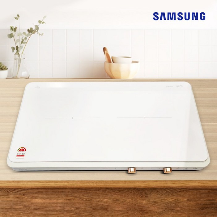25년형 삼성전자 인덕션 더플레이트 2구 NZ62DG300CFW 화이트/ 프리스탠딩