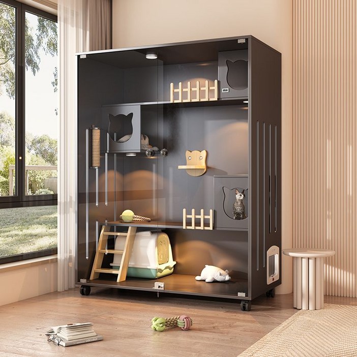 고양이 하우스 반려묘 아파트 빌라 원목 대형 캣빌라