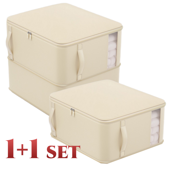 라앤모 숨쉬는 초대형 이불압축파우치, 2개, 버터크림