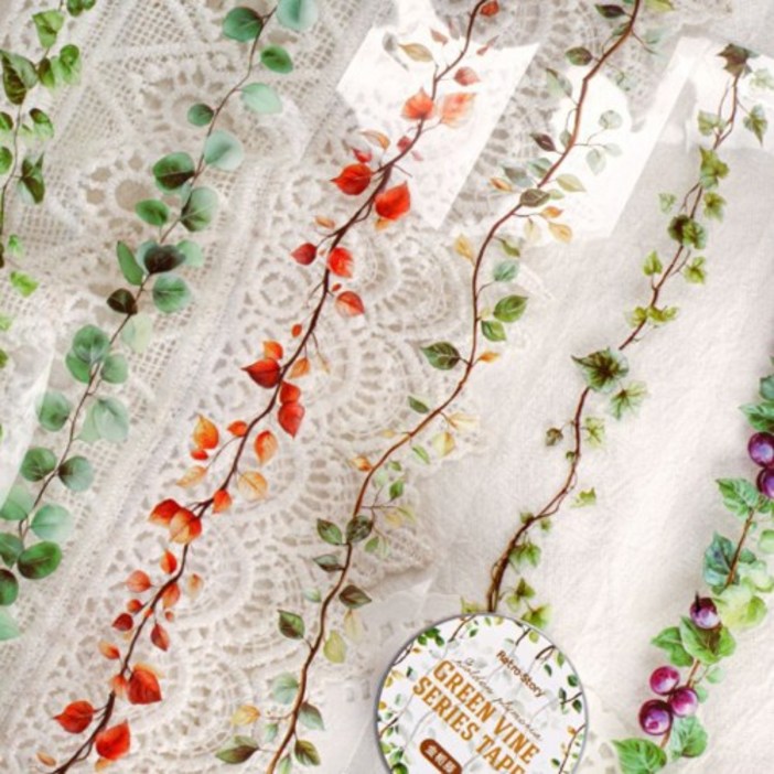 앨리스앤 빈티지 다꾸 조경 롤스티커 늘어진 덩굴