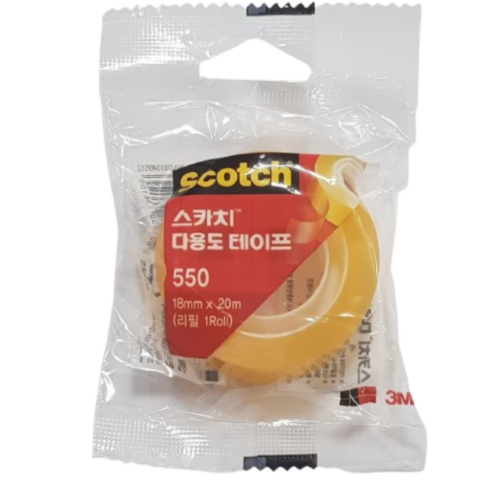 스카치 다용도 테이프 550 리필 18mm x 20m, 8개