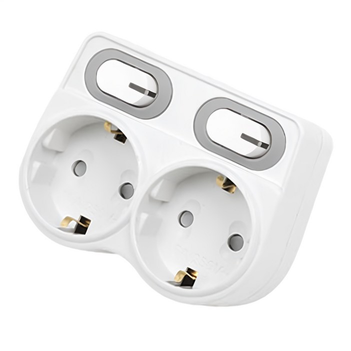 에코파워탭 LED L자 멀티탭 2구 EPM-402L