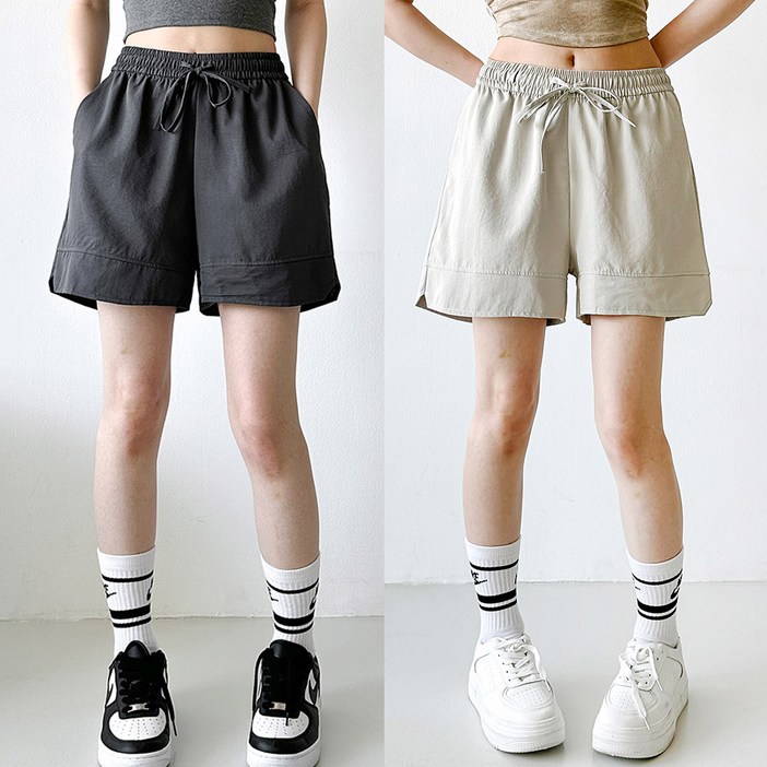 가볍고편한 이지 런닝 3부반바지 숏츠 허리밴딩 운동복 요가복 헬스복 데일리 베이직 캐주얼