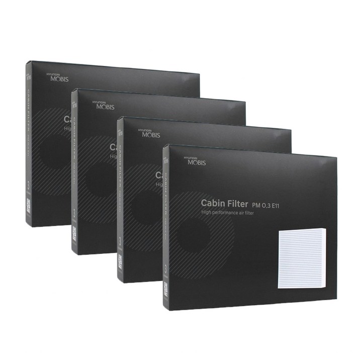 현대모비스 정품 프리미엄 에어컨필터 2년분 4개입 아반떼CN7 전용 2020년현재까지 11번