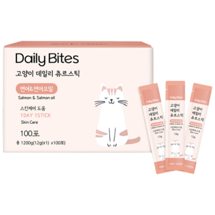 데일리 바이츠 고양이츄르 기호성좋은 입짧냥들의 대용량간식