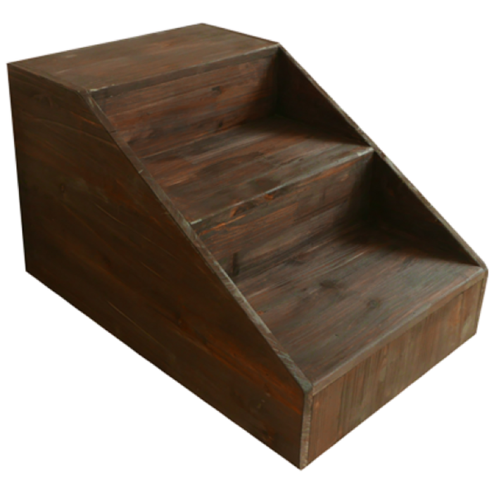 이너피스 원목 3단 강아지 가드형 계단 펫스텝 D