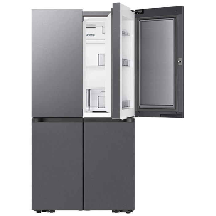 [으뜸효율] 삼성전자 비스포크 냉장고 4도어 902L RM70F90M1DD 1등급 AI절약 다크메탈 푸드쇼케이스, RM70F90M1DD