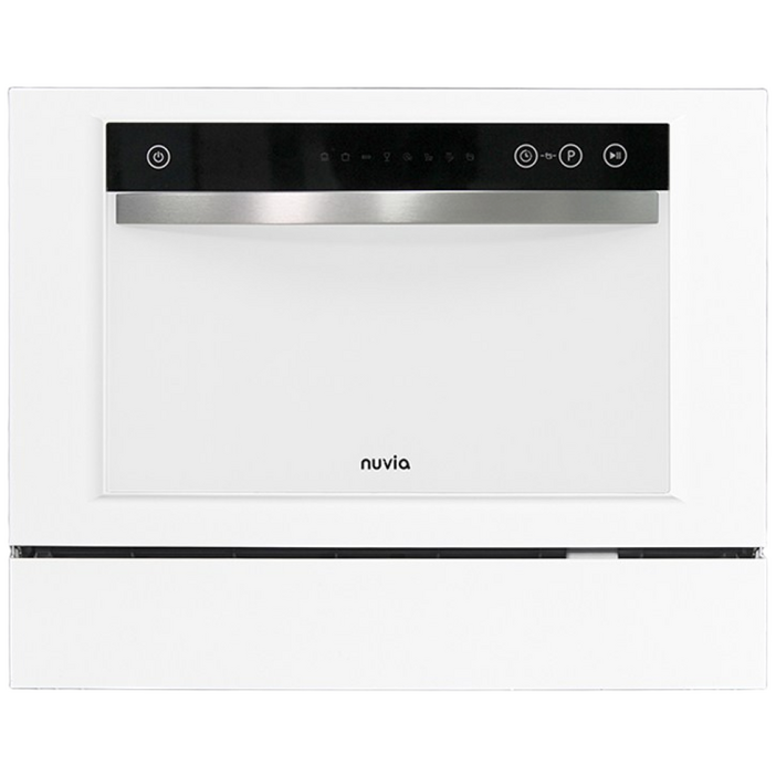 nuvia 누비아 식기세척기 NDWNI6W 6인용 무설치 무타공 자동문열림 UV 소형 미니 원룸, 화이트, NDWNI6W, 고객직접설치