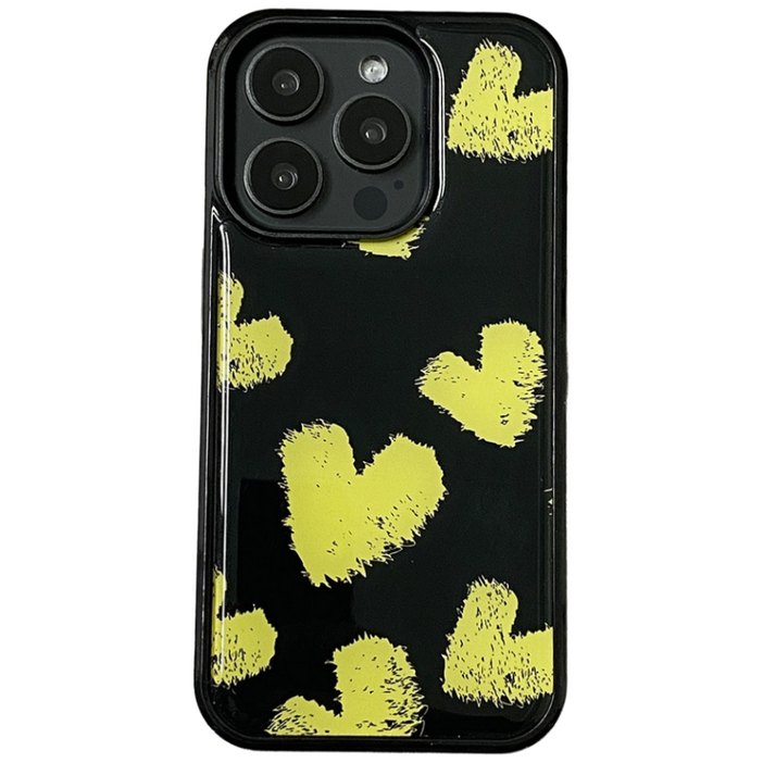 블루파이브 아이폰 갤럭시 블랙 하트 시리즈 에폭시 범퍼 케이스