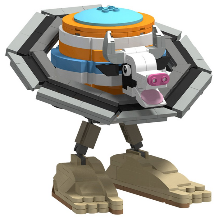 토이토 이탈리안 브레인롯 블럭 세트 캐릭터 호환 블록, 라 바카 사투르노 사투르니타, 1개