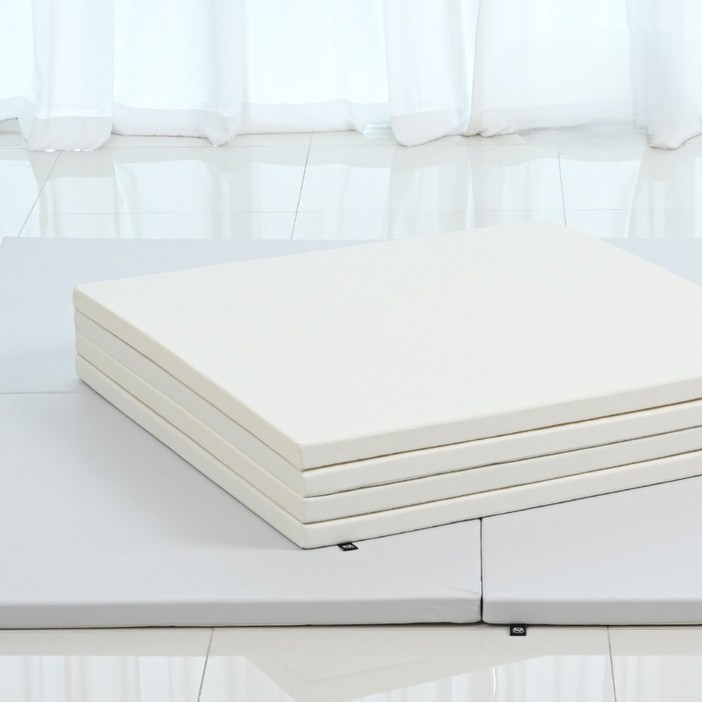 논슬립 유아매트 아기 놀이방 거실 복도 층간소음매트 폴더매트 비피프렌즈, 화이트