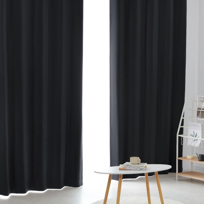 HOMERA 호메라 아일렛 사계절 단열 암막 커튼 2P  커튼끈