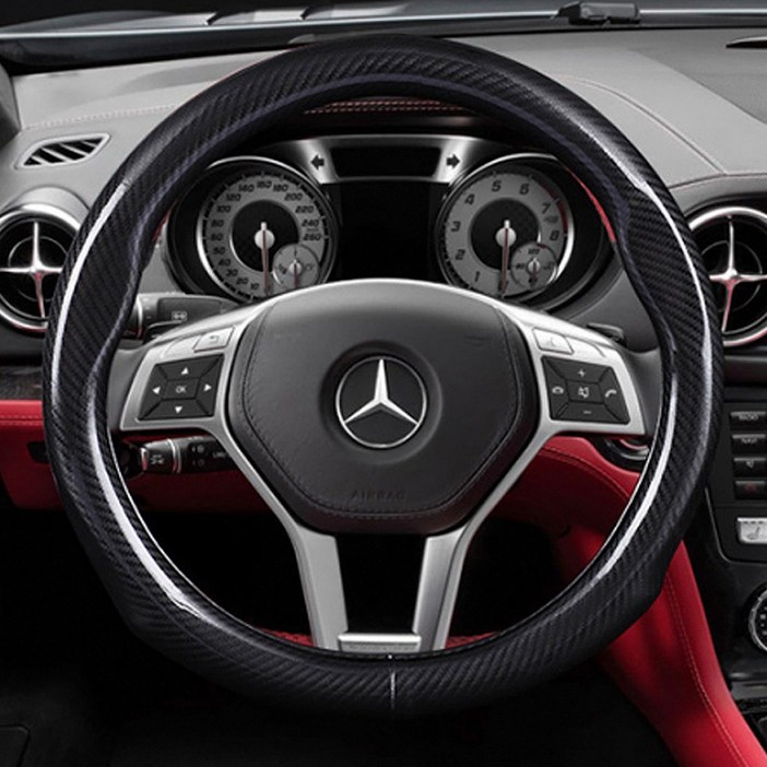 자동차 프리미엄 풀 카본 핸들커버 370~380mm