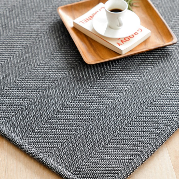 스칸디앤홈 먼지없는 쉐브론 사이잘룩 러그 워셔블 거실 카페트