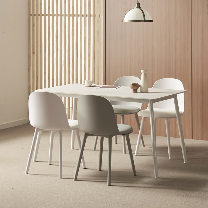 보니애가구 포지타노 포셀린 세라믹 식탁세트 1200  의자 세트 4인용 방문설치