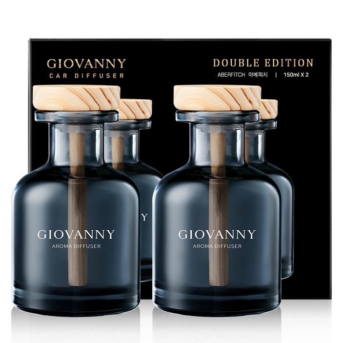 GIOVANNY 차량용 디퓨저 150ml 세트, 2개, 화이트머스크