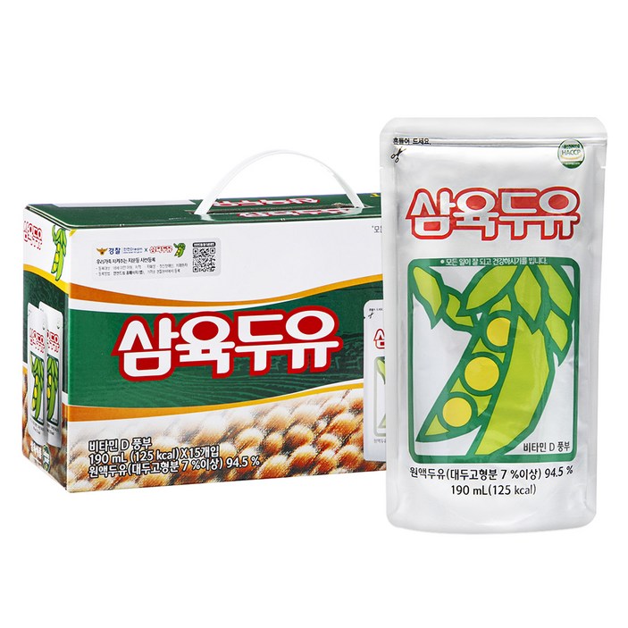 삼육두유 파우치, 190ml, 15개