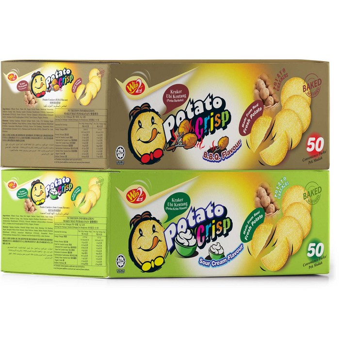 윈윈푸드 포테이토 크리스프 스낵 바베큐맛 50p 사워크림맛 50p, 1세트, 2kg