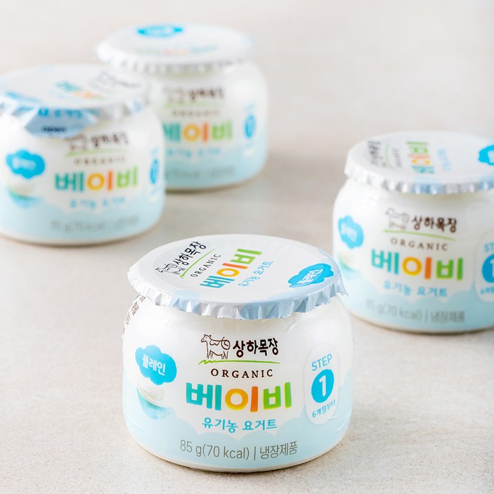 상하목장 베이비 유기농 요거트, 85g, 4개입