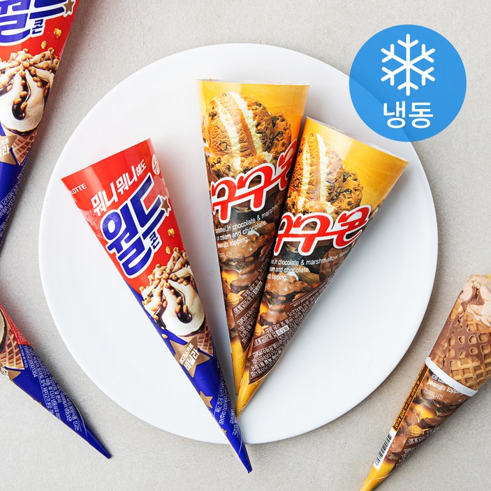 롯데웰푸드 월드콘  구구콘 세트 냉동, 160ml, 1개입, 8개