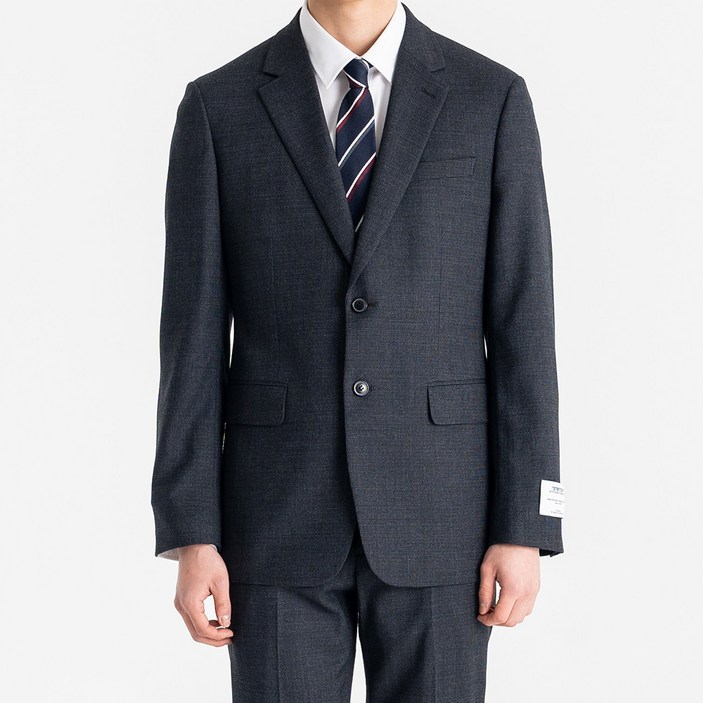 킨록 남성용 잔체크 개발 슬림 수트 자켓
